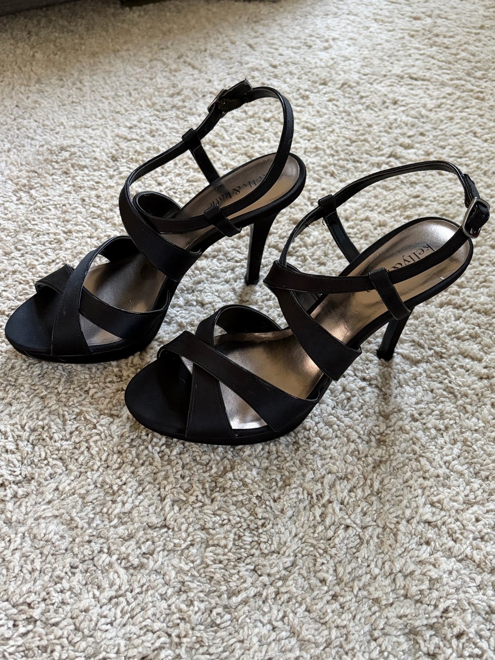 Kelly & Katie Juliette Black Strappy Heels